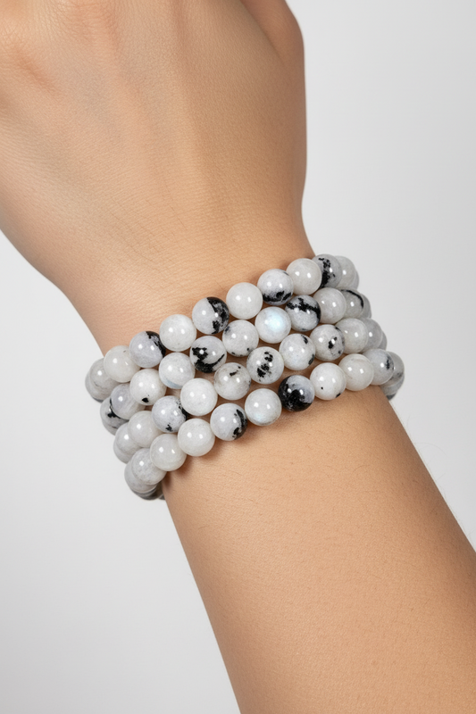 Regenboog Maansteen armband 8mm