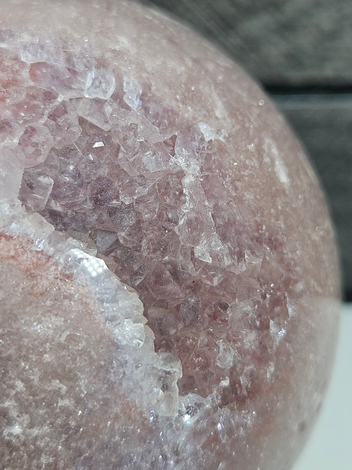Roze amethist bol 502 gram