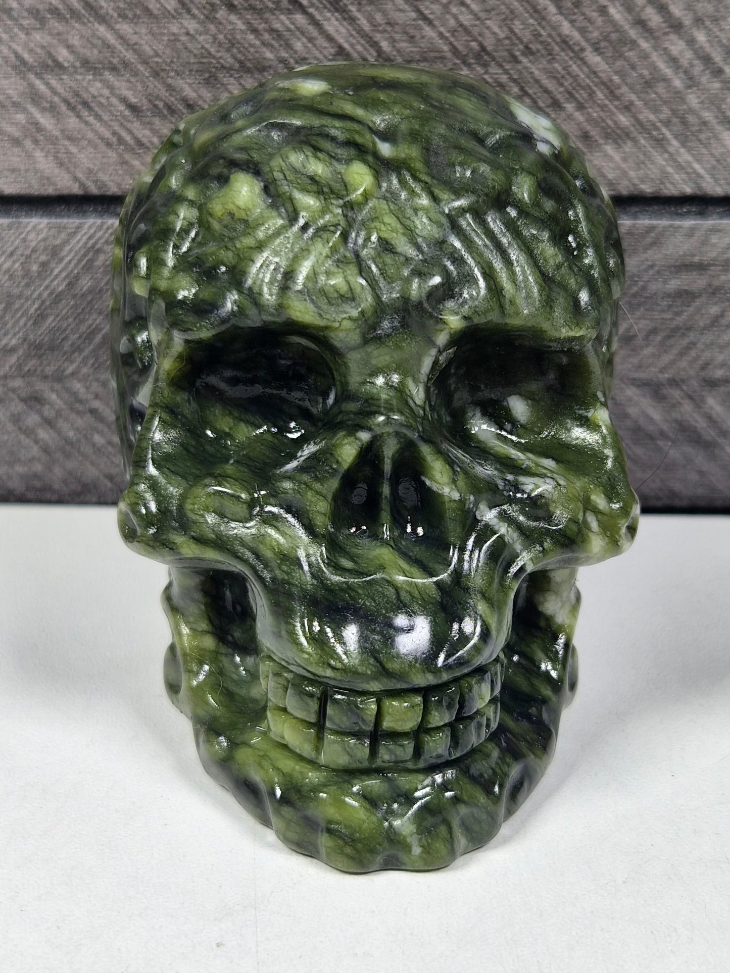 Groene Jade Schedel 496 gram
