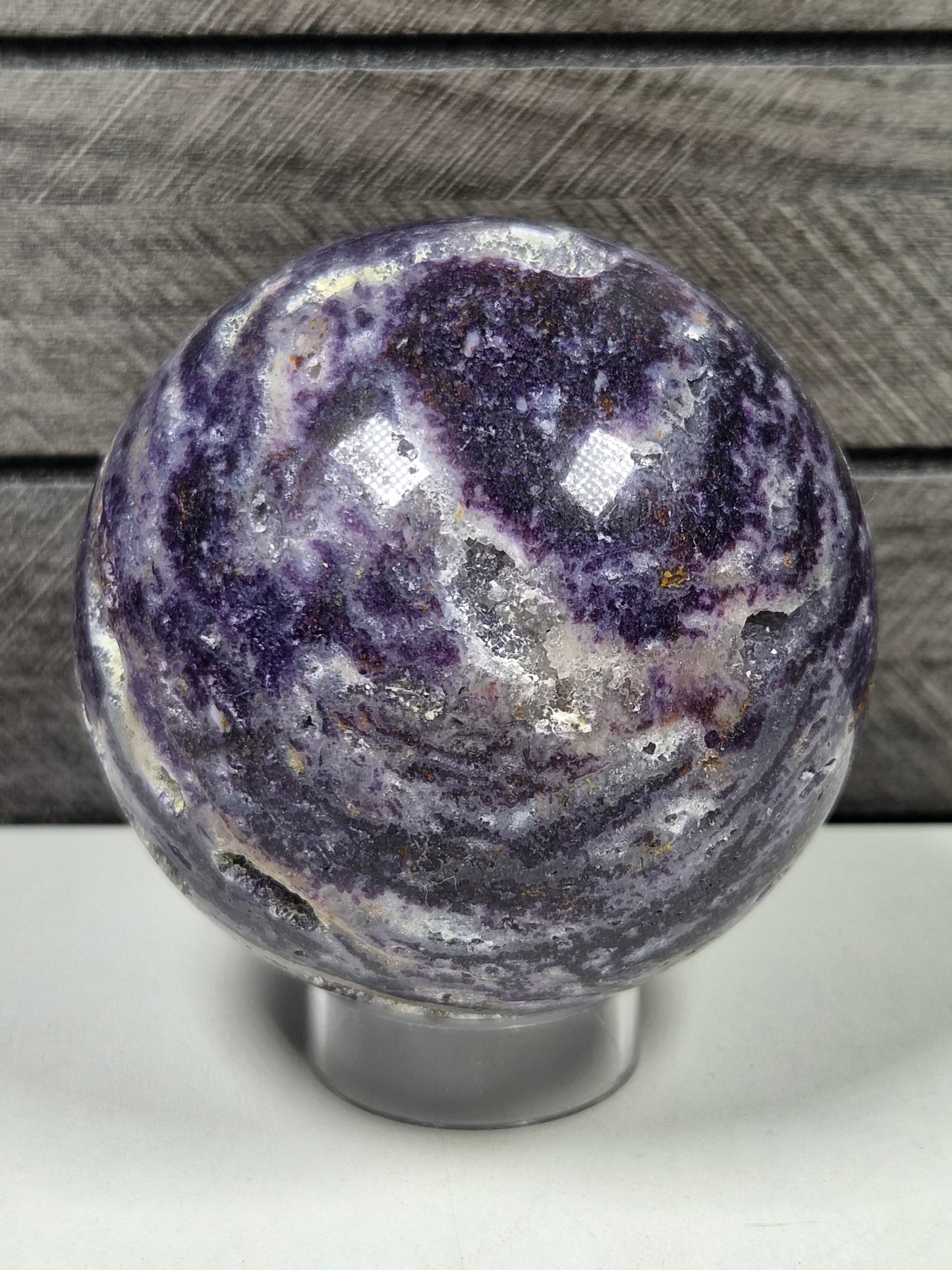 Fluoriet Chalcedoon mix bol 484 gram