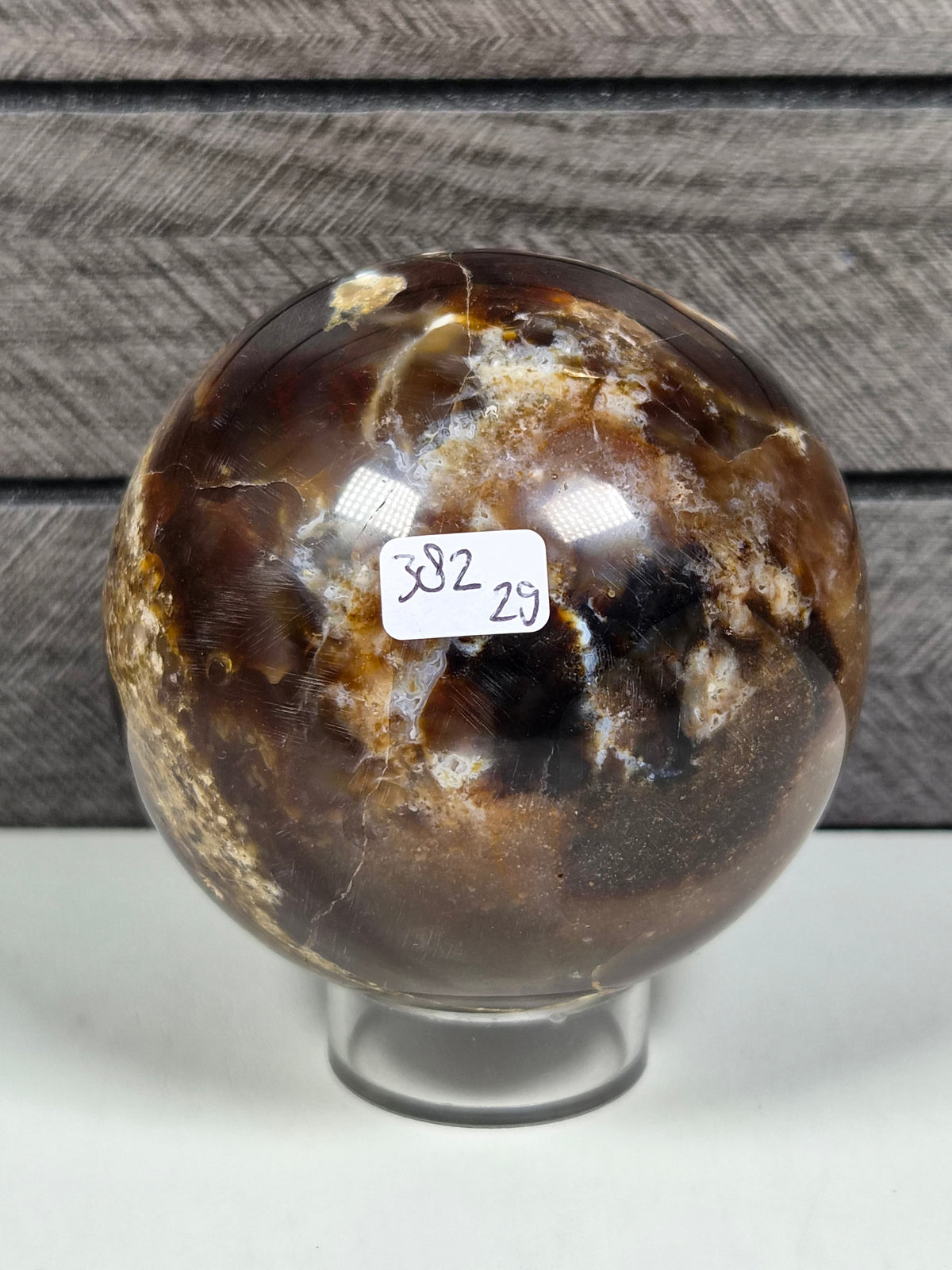 Zwarte Opaal bol 382 gram