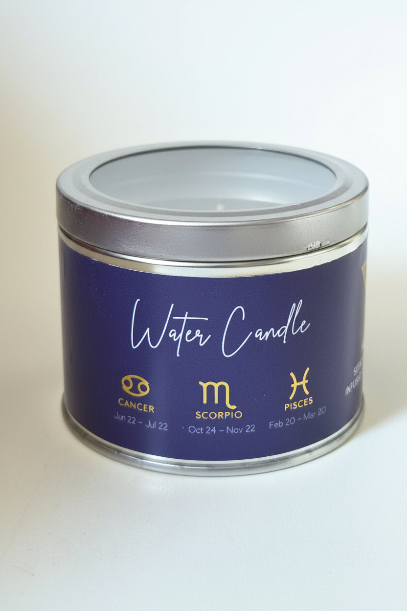 Geurkaars Water met Lapis Lazuli - Jasmijn