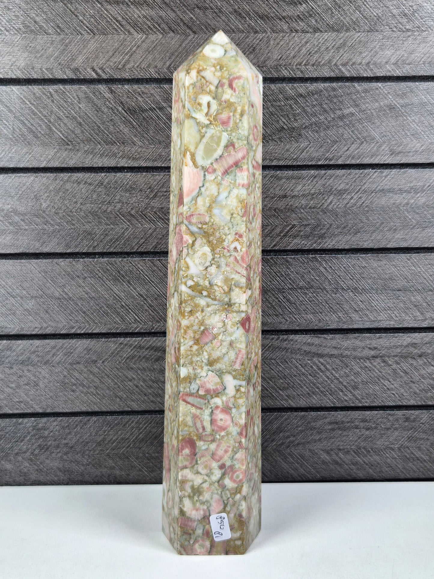 Fossiel Jaspis Toren 850 gram