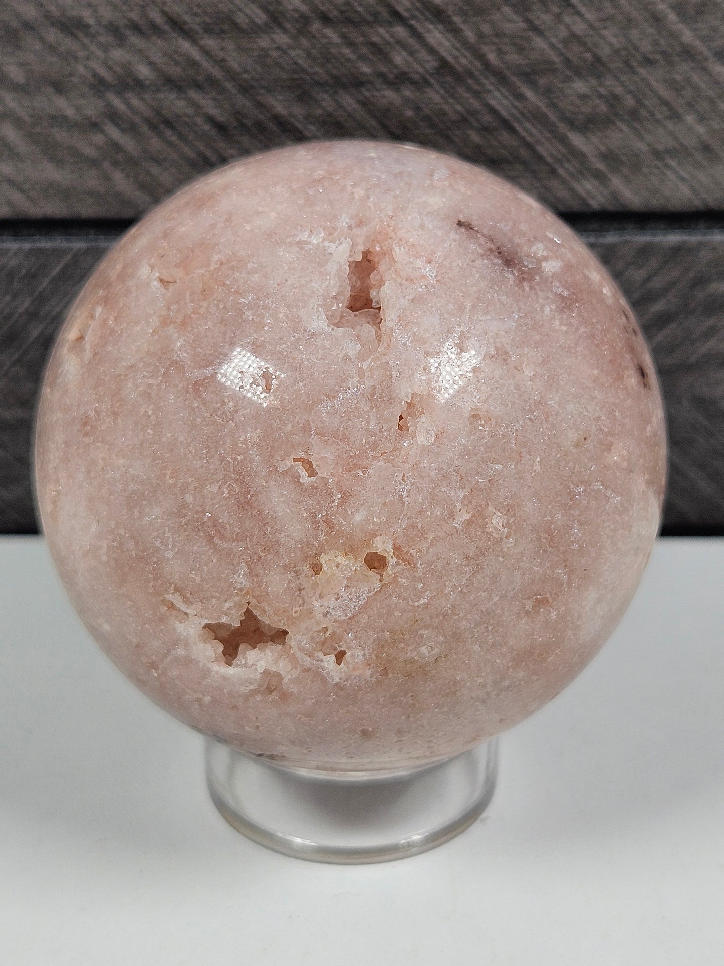 Roze amethist bol 308 gram