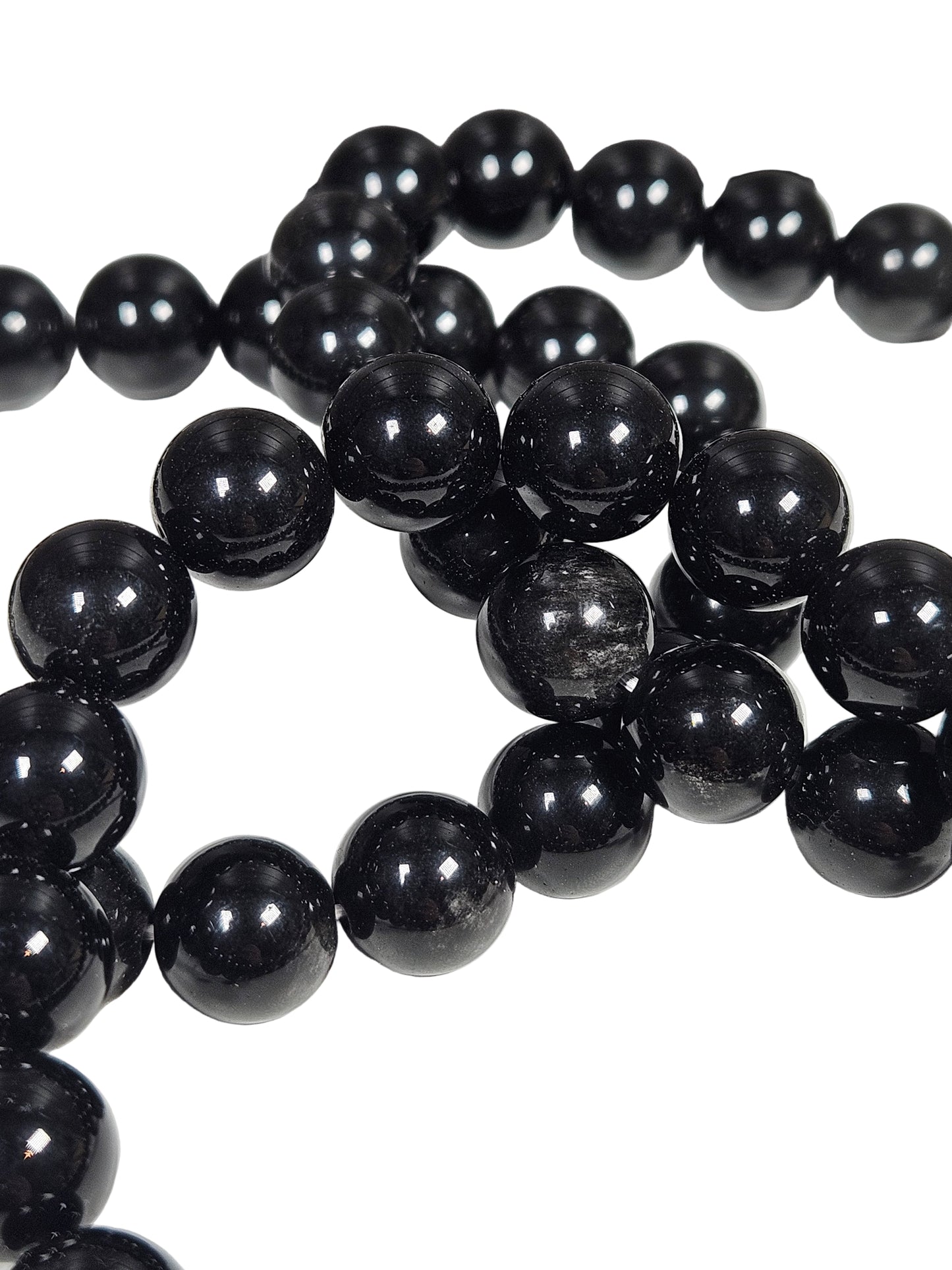 Silber Obsidian Armband 10mm