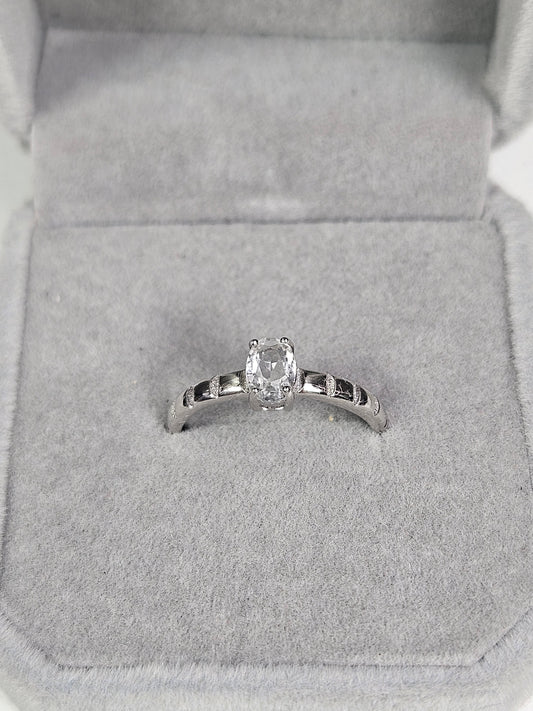 Bergkristal s925 (zilver) verstelbare ring nr11