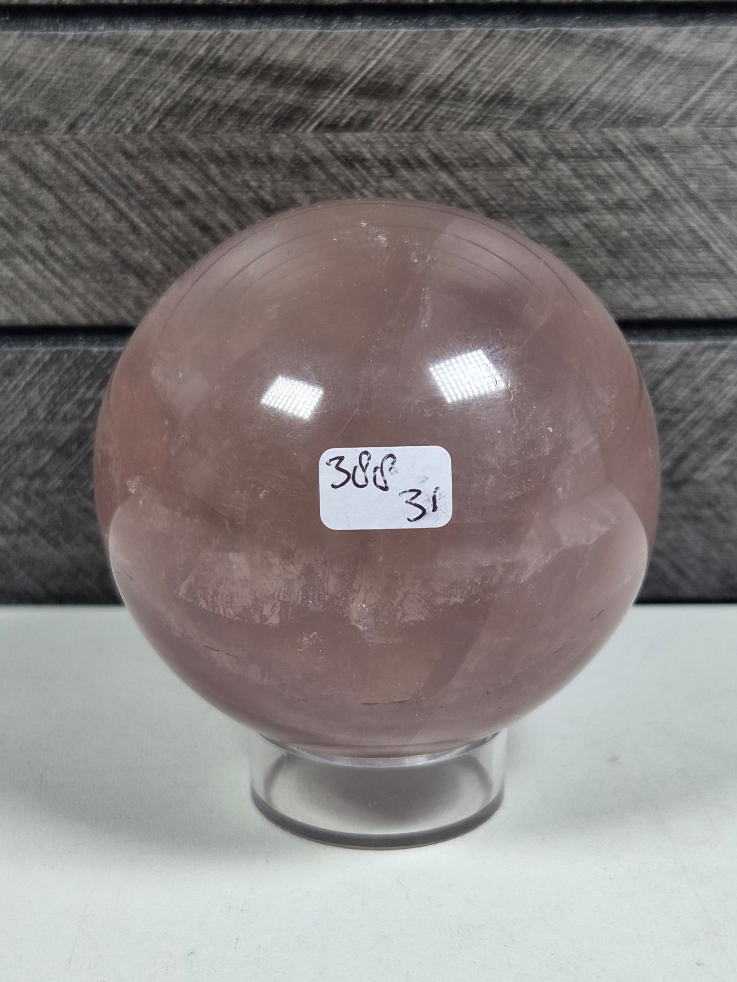 Rozenkwarts met Starflash bol 388 gram