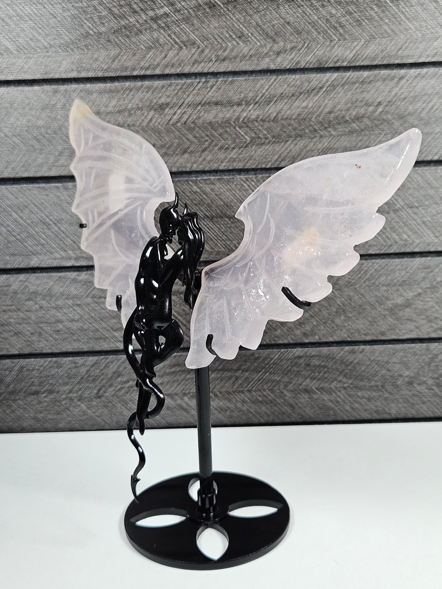 Rozenkwarts duivel/engel koppel C25