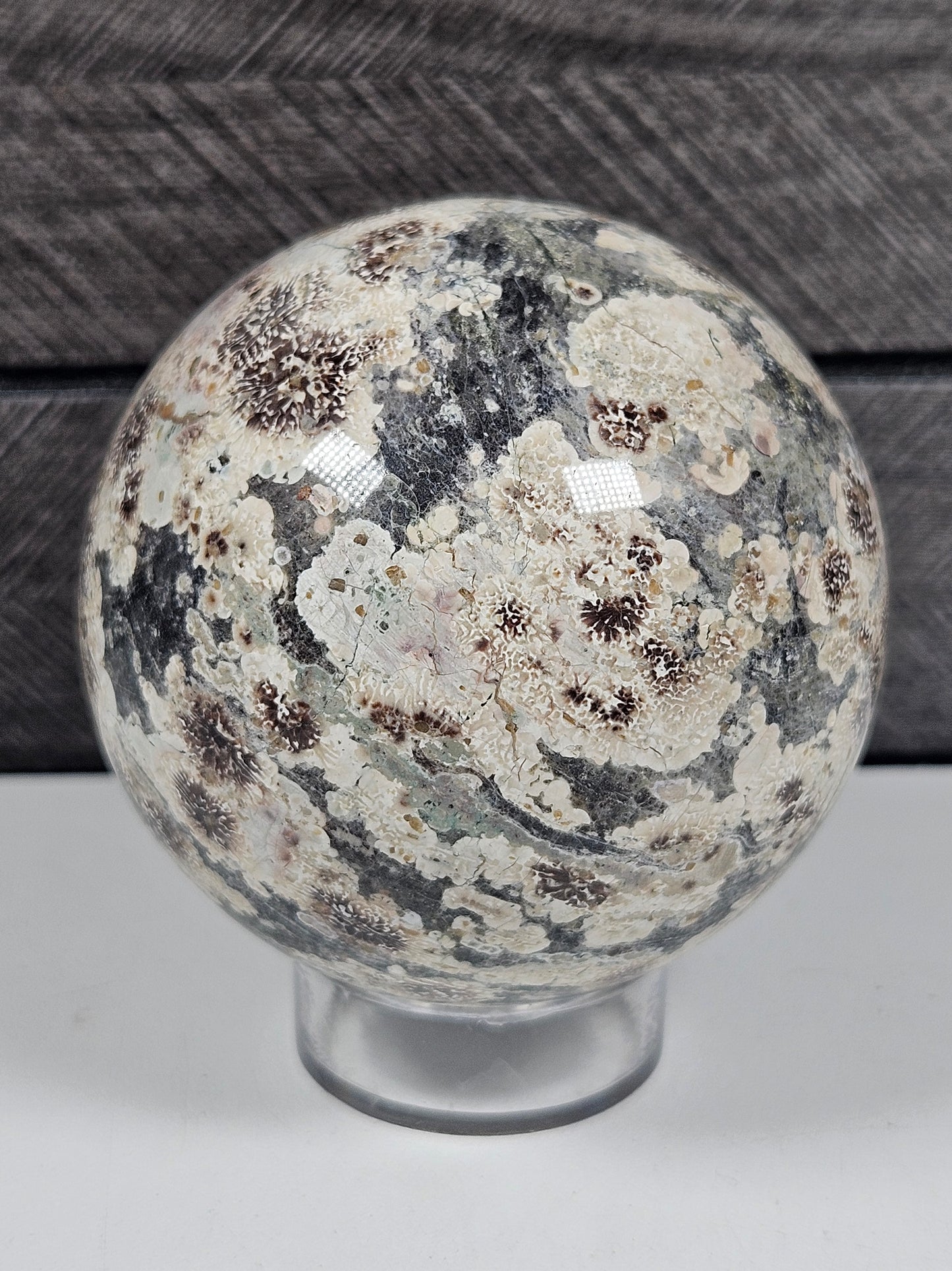 Groene Bloem Jaspis bol 342 gram