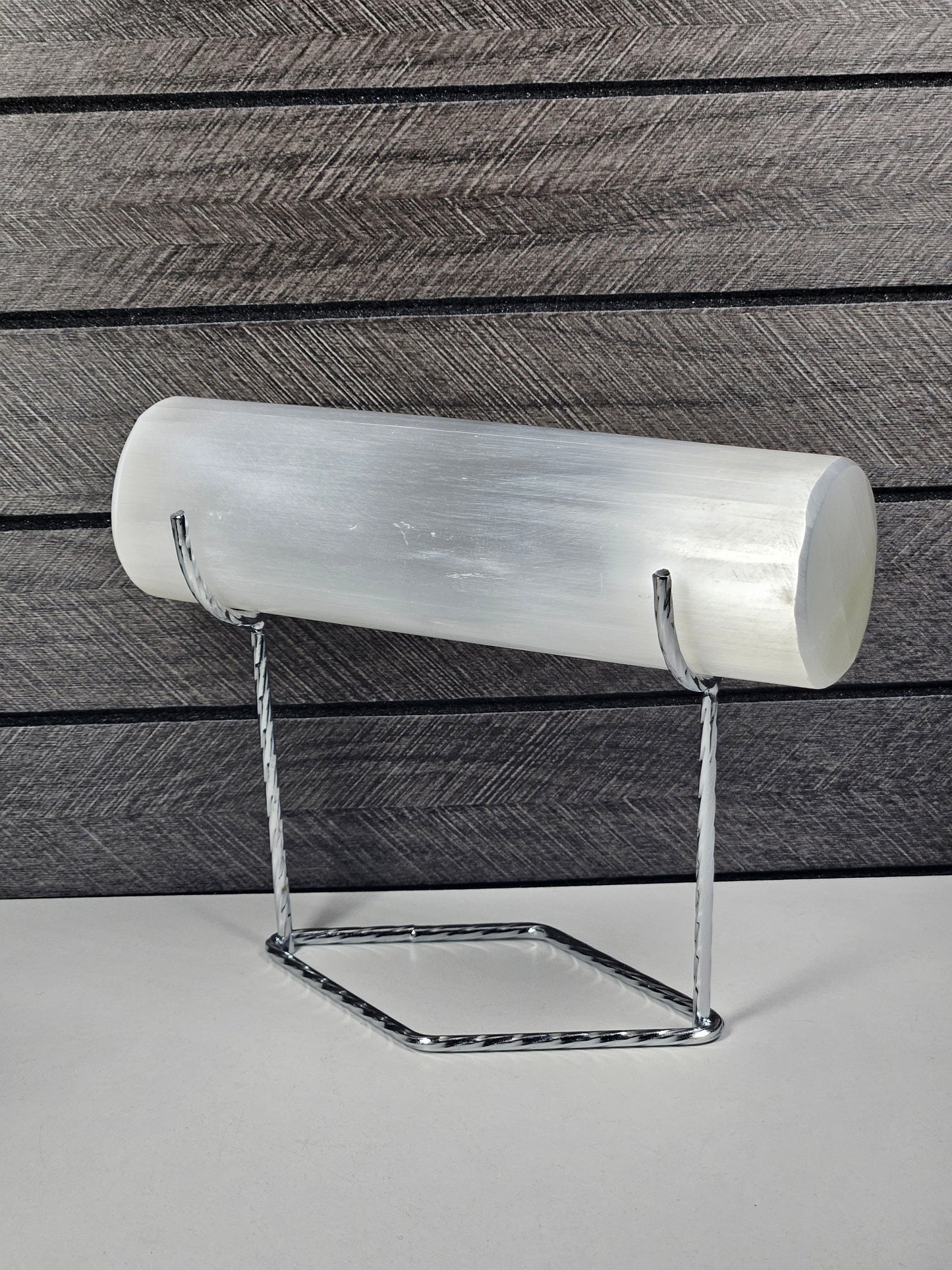 Selenietstaaf 15 cm met houder Zilver (voor het reinigen en opladen van o.a. armbanden)