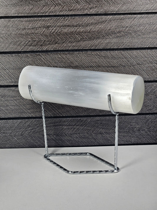 Selenietstaaf 15 cm met houder Zilver (voor het reinigen en opladen van o.a. armbanden)