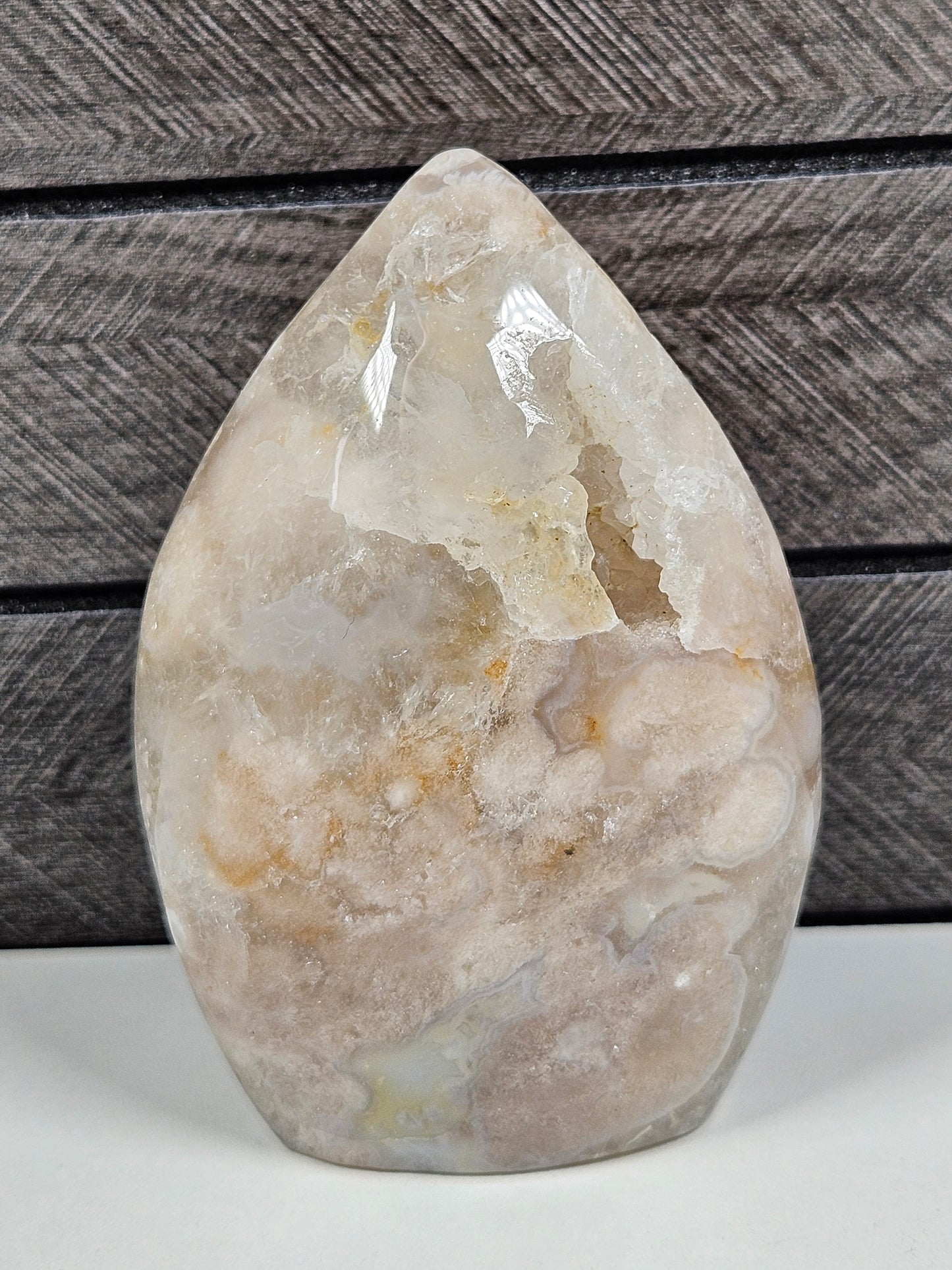 Bloemagaat/Roze Amethist Sculptuur 338 gram