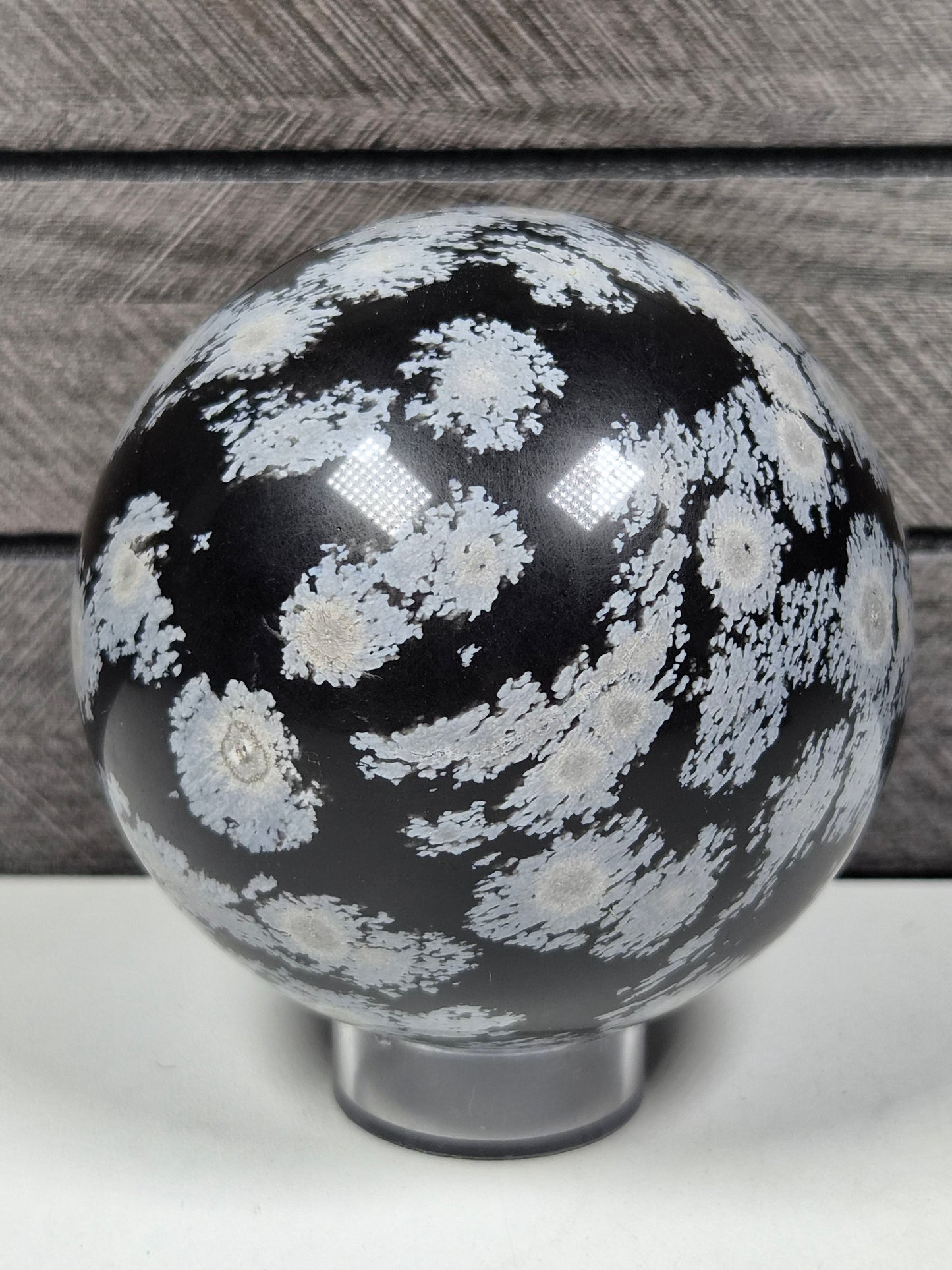 Sneeuwvlok Obsidiaan bol 642 gram