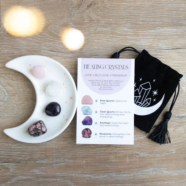 Edelstenen en schaaltje set Liefde & Vriendschap