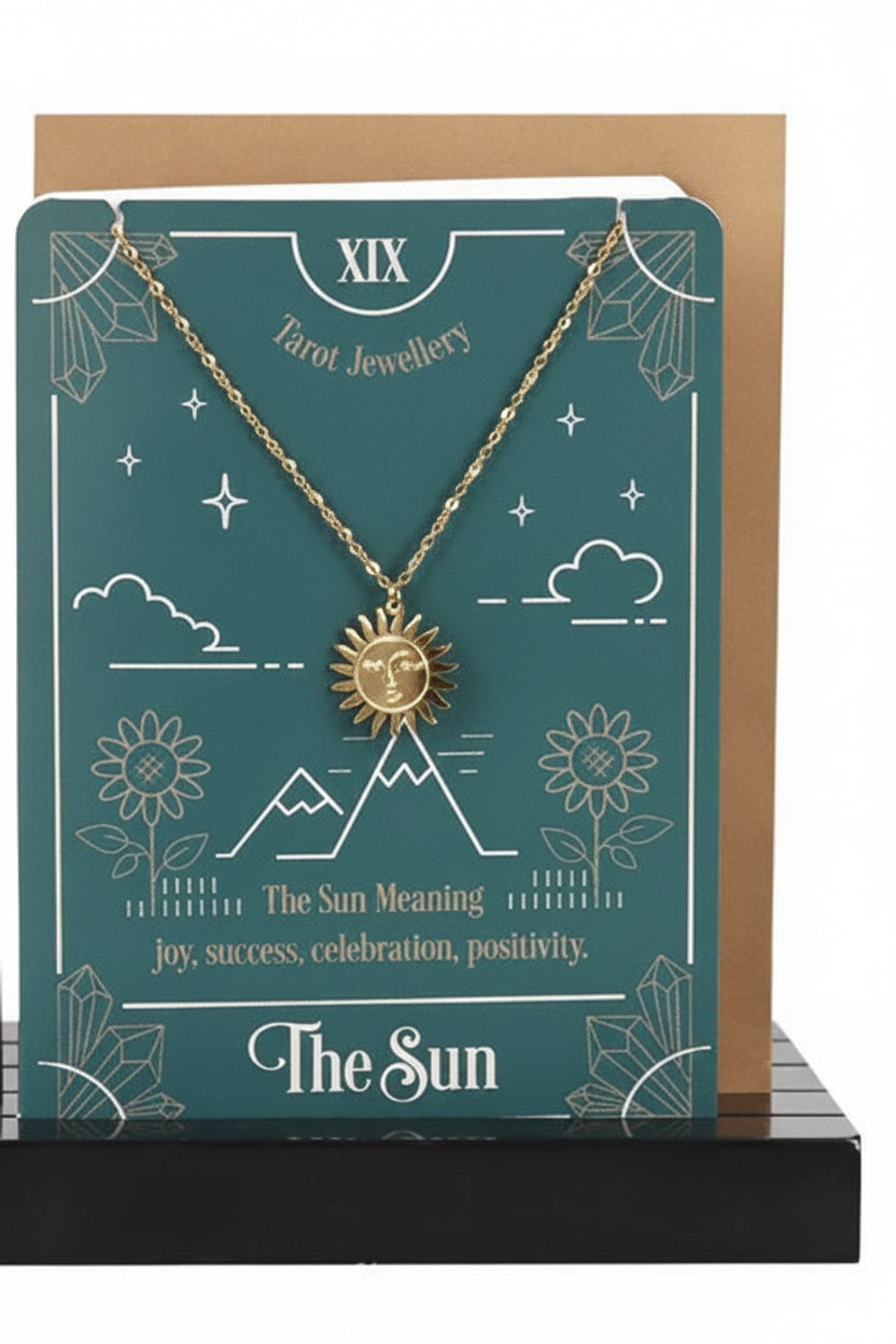 Tarot Ketting met Wenskaart 'The Sun'