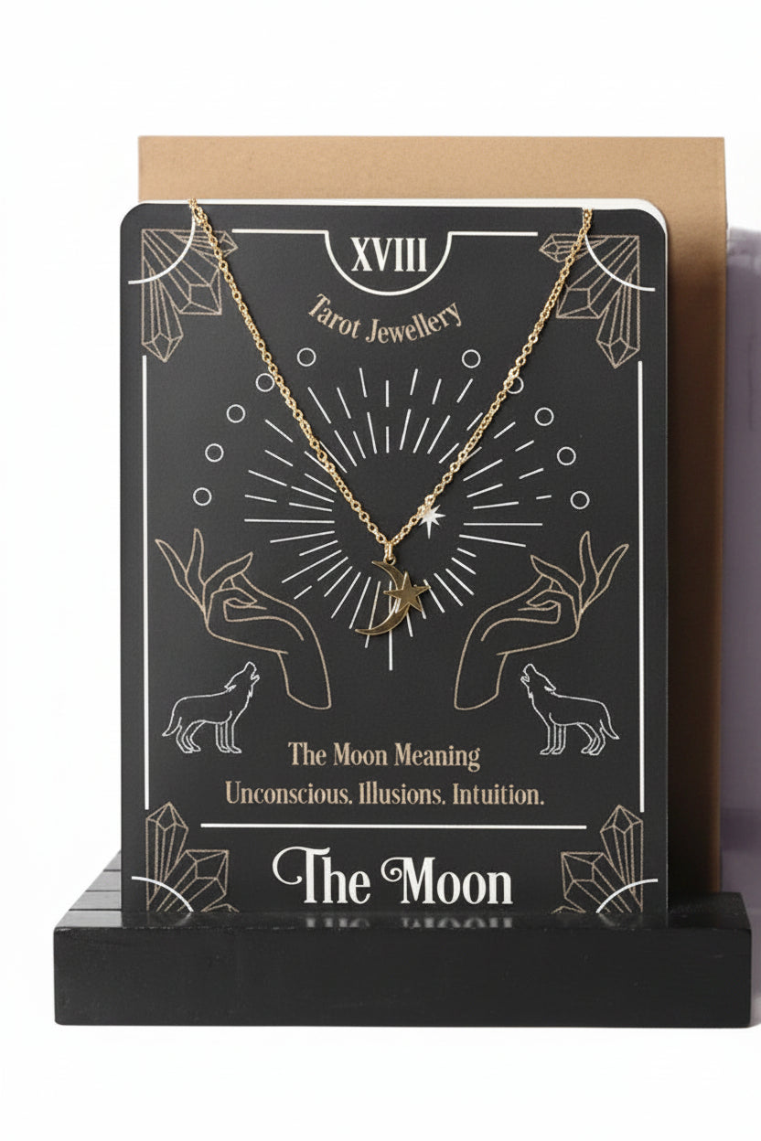 Tarot Ketting met Wenskaart 'The Moon'
