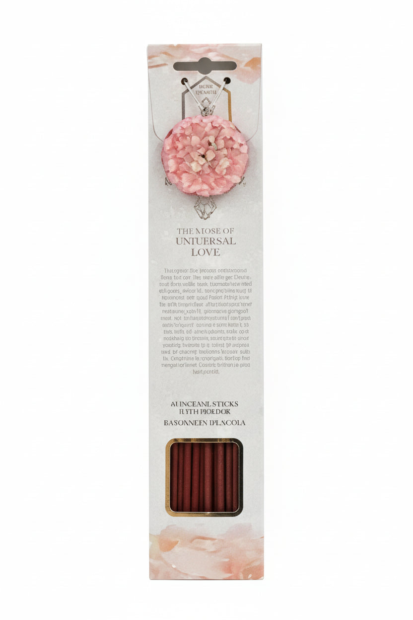 Wierook met rozenkwarts houder - Universele Liefde (Roos & Eucalyptus)