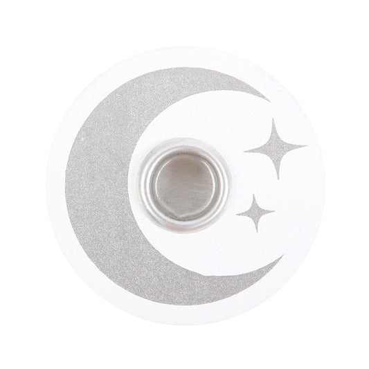 Spell Candle Houder Maan Wit